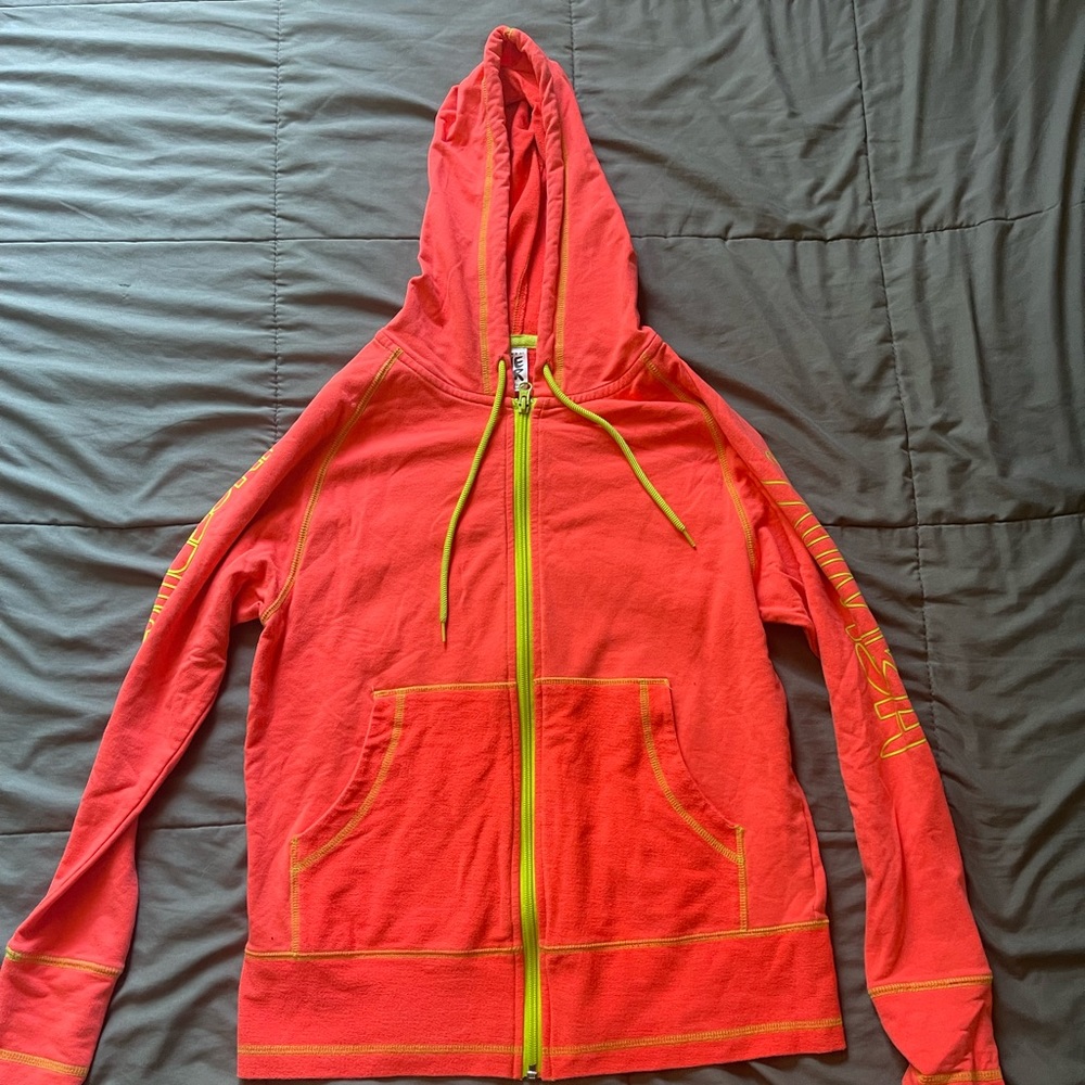 Corral/Orange Zumba instructor sweatshirt Small